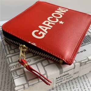 NWT Comme des Garçons Huge Logo Wallet 'Red'